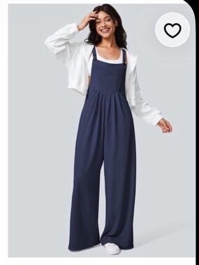 HALARA Navy Wide-Leg Jumpsuit Romper